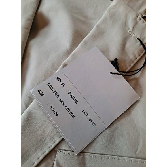 Flynt Bourne Blazer Half Canvas Tan /white Mens Size 48 Long / 42 Wide Cotton - Picture 3 of 7